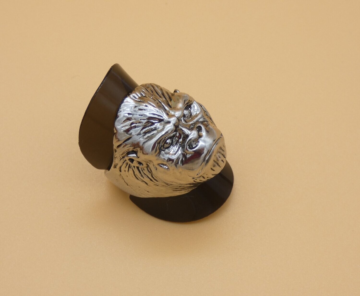 Ring Edelstahl Gorilla-Kopf, Größe 57, 59, Gratisversand in D!