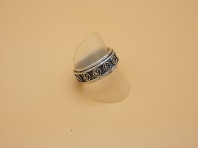 Ring Silber 925, Spinning Ring, verschlungen, drehbar, Größe 66,5
