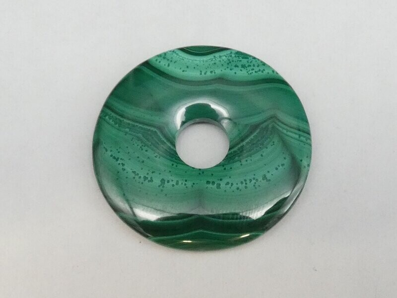 Malachite, Donut, Durchmesser 3,5cm, Loch Ø 0,8cm Malachite, Donut, Durchmesser 3,5cm, Loch Ø 0,8cm