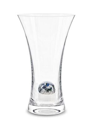 FLORA Vase aus Glas, Höhe 25cm, mit Edelsteineinsatz von VitaJuwel, Gratisversand