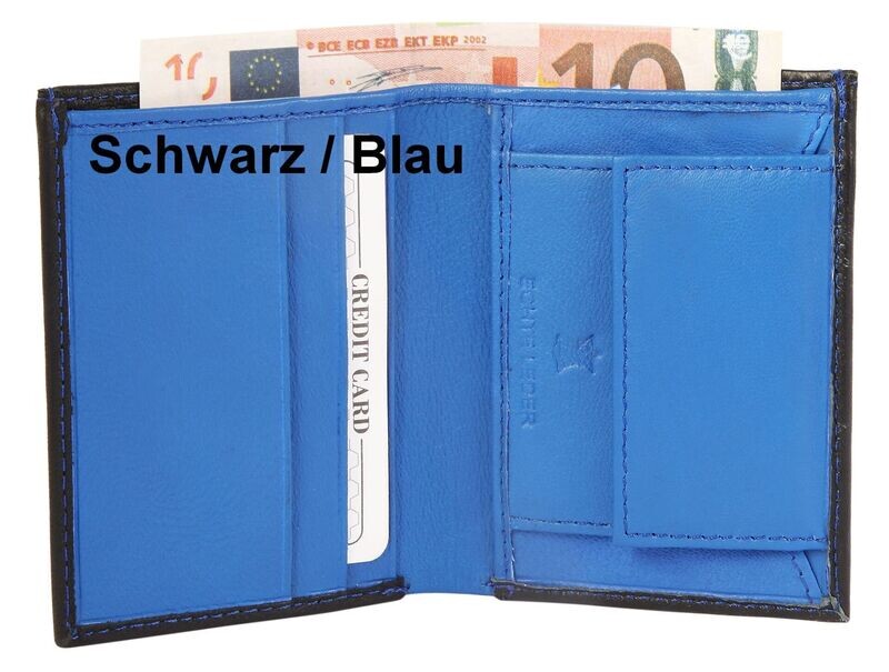 Mini-Geldbörse aus Echtleder, Excellanc, 9,5x7,5 cm - Herren, 6 Farbauswahlen Mini-Geldbörse aus Echtleder, Excellanc, 9,5x7,5 cm - Herren, 6 Farbauswahlen