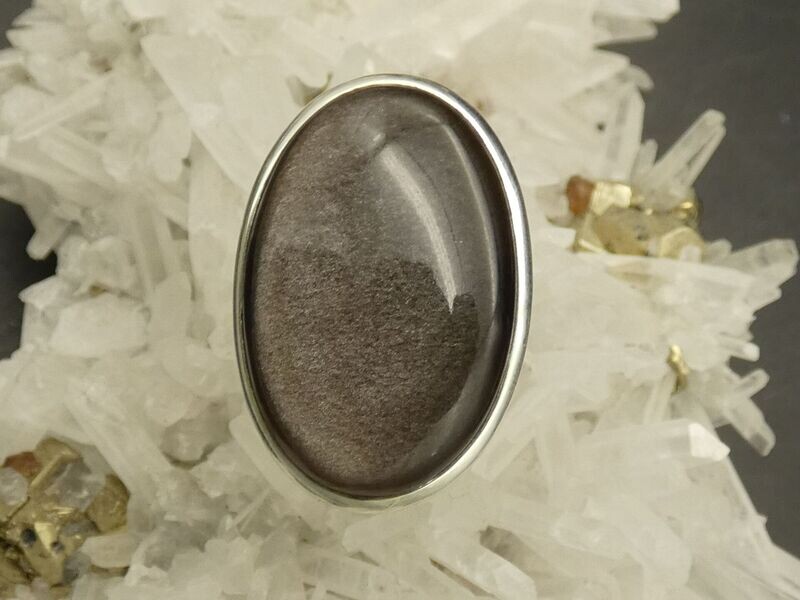 Ring Silberobsidian, oval Silberfassung 925, Größe 53, 54, 55, 56,57 Ring Silberobsidian, oval Silberfassung 925, Größe 53, 54, 55, 56,57