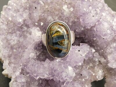 Ring Pietersit, oval, Silber 925, Größe 55 Ring Pietersit, oval, Silber 925, Größe 55