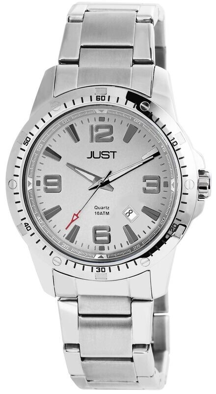 Herrenuhr analog, JUST, Datums-Anzeige, Edelstahlband, 10 atm Herrenuhr analog, JUST, Datums-Anzeige, Edelstahlband, 10 atm