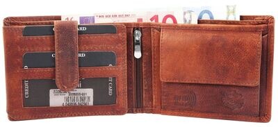 Herren Geldbörse mit RFID-Schutz, Echtleder, Leonardo Verelli,
erhältlich in den Farben Cocnac und Schwarz, 8 Kreditkartenfächer, 1 Ausweisfach