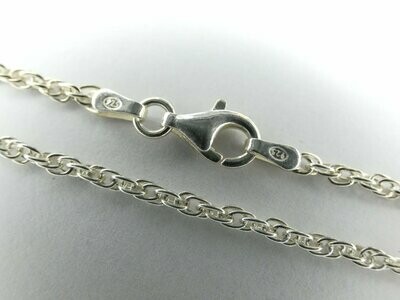 Silberkette mit Karabiner (Ø1,75mm), verschiedene Längen Silberkette mit Karabiner (Ø1,75mm), verschiedene Längen