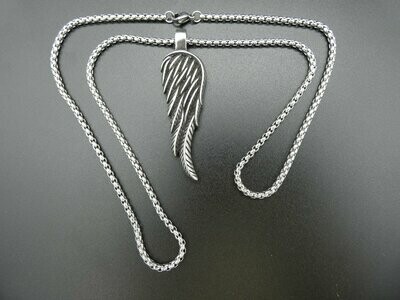 Anhänger Edelstahl, Flügel mit Kette oder Lederband Anhänger Edelstahl, Flügel mit Kette oder Lederband
