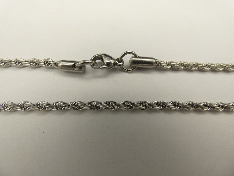 Edelstahl Halskette, gedreht, Ø 2,5mm, Länge 60cm, Gratisversand in D! Edelstahl Halskette, gedreht, Ø 2,5mm, Länge 60cm, Gratisversand in D!