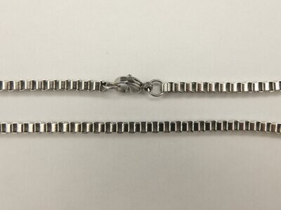 Edelstahl Halskette Venezia, 4-Kant, ca.3mm dick, Länge 60 cm Edelstahl Halskette Venezia, 4-Kant, ca.3mm dick, Länge 60 cm
