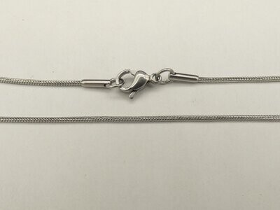 Edelstahl Schlangenkette, ca.1,4mm dick, Länge 43, 46 Edelstahl Schlangenkette, ca.1,4mm dick, Länge 43, 46