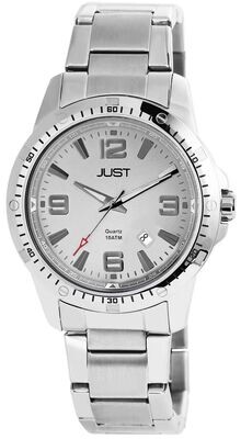 Herrenuhr analog, JUST, Datums-Anzeige, Edelstahlband, 10 atm Herrenuhr analog, JUST, Datums-Anzeige, Edelstahlband, 10 atm
