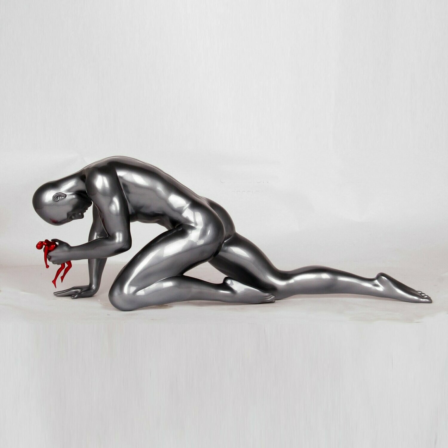 Andrea Giorgi - lim. ed. scultura Obsession grigio rosso