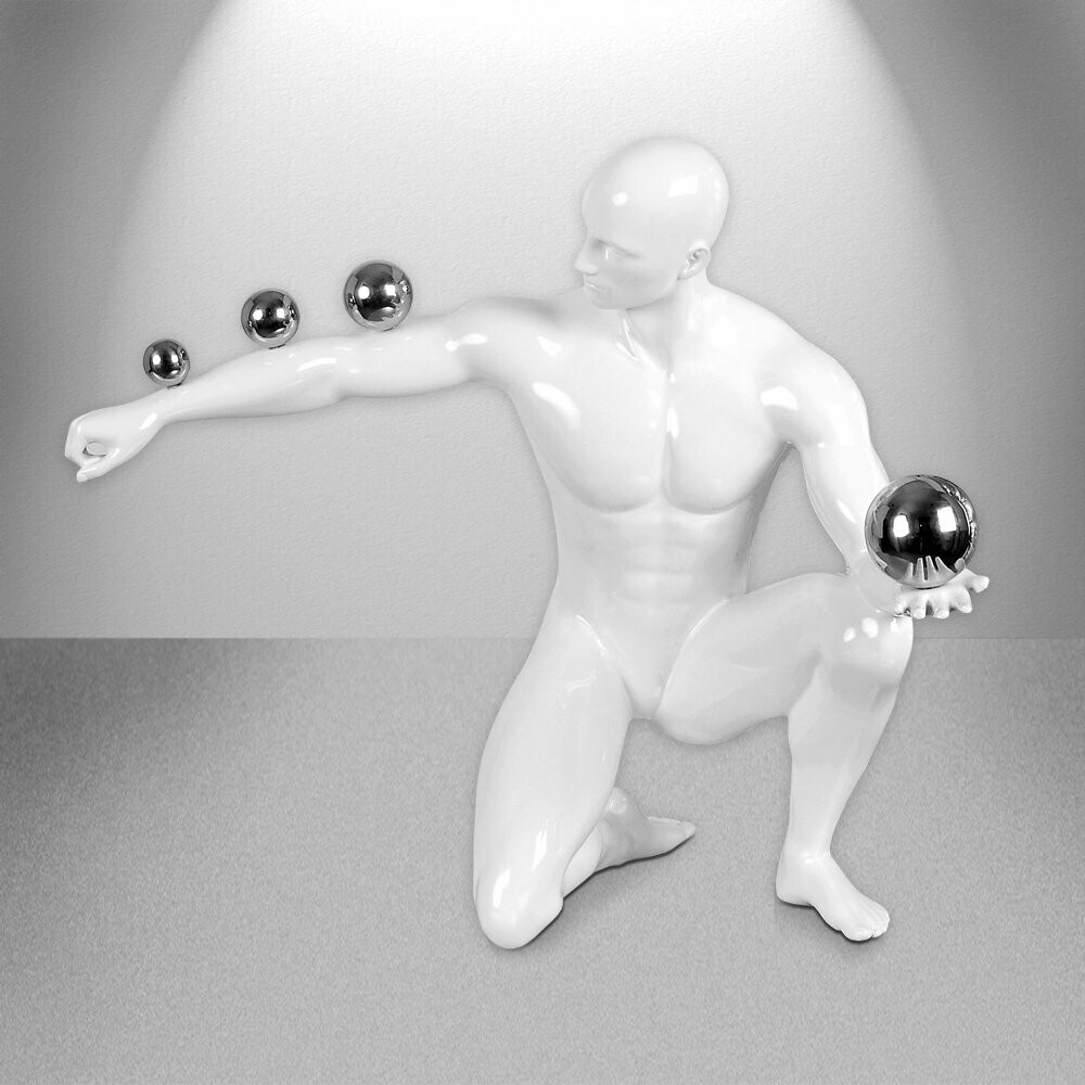 Andrea Giorgi - lim. ed. scultura Juggler bianco lucido ULTIMO PEZZO DISPONIBILE
