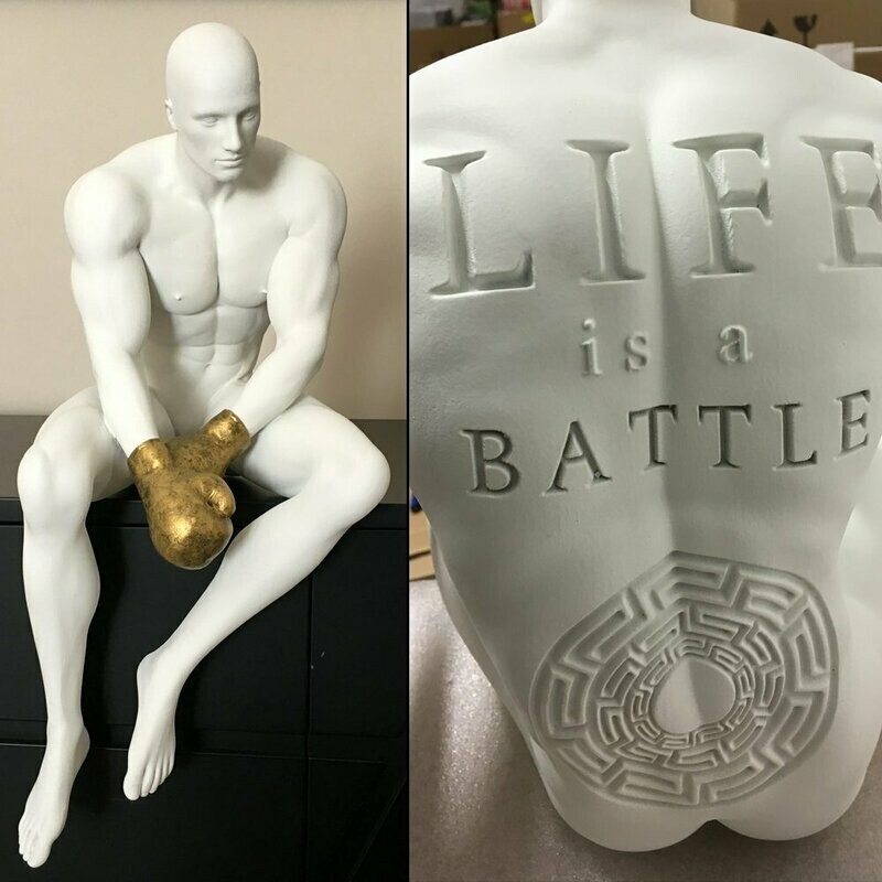 Andrea Giorgi "Life is a battle" bianco