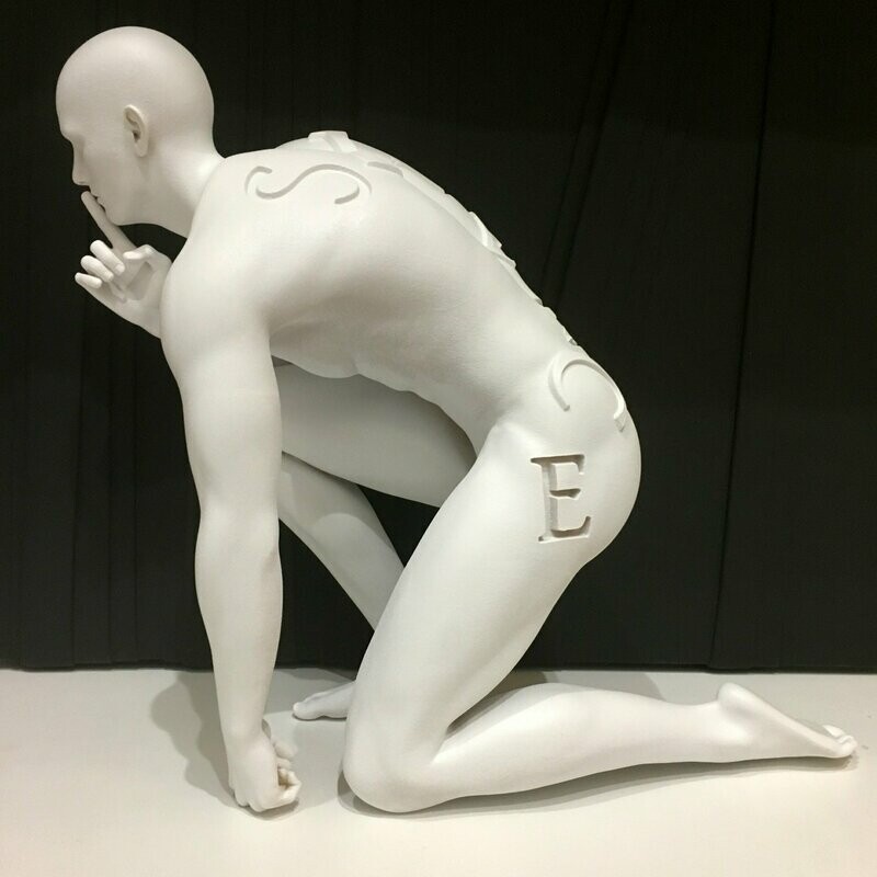 Andrea Giorgi -  scultura "Silence" bianca