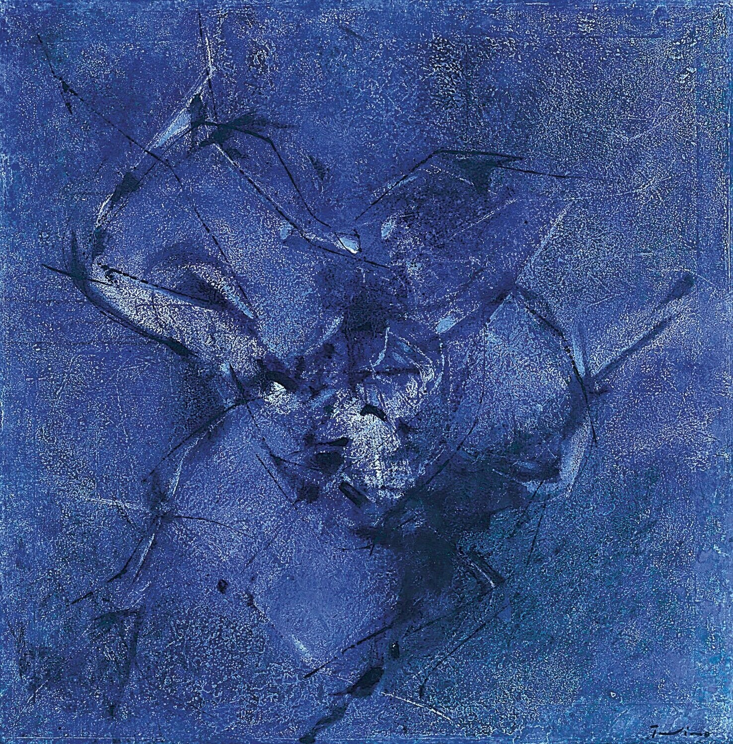 Salvatore Provino "Trasparenze" olio su tela 100x100 cm PUBBLICATO