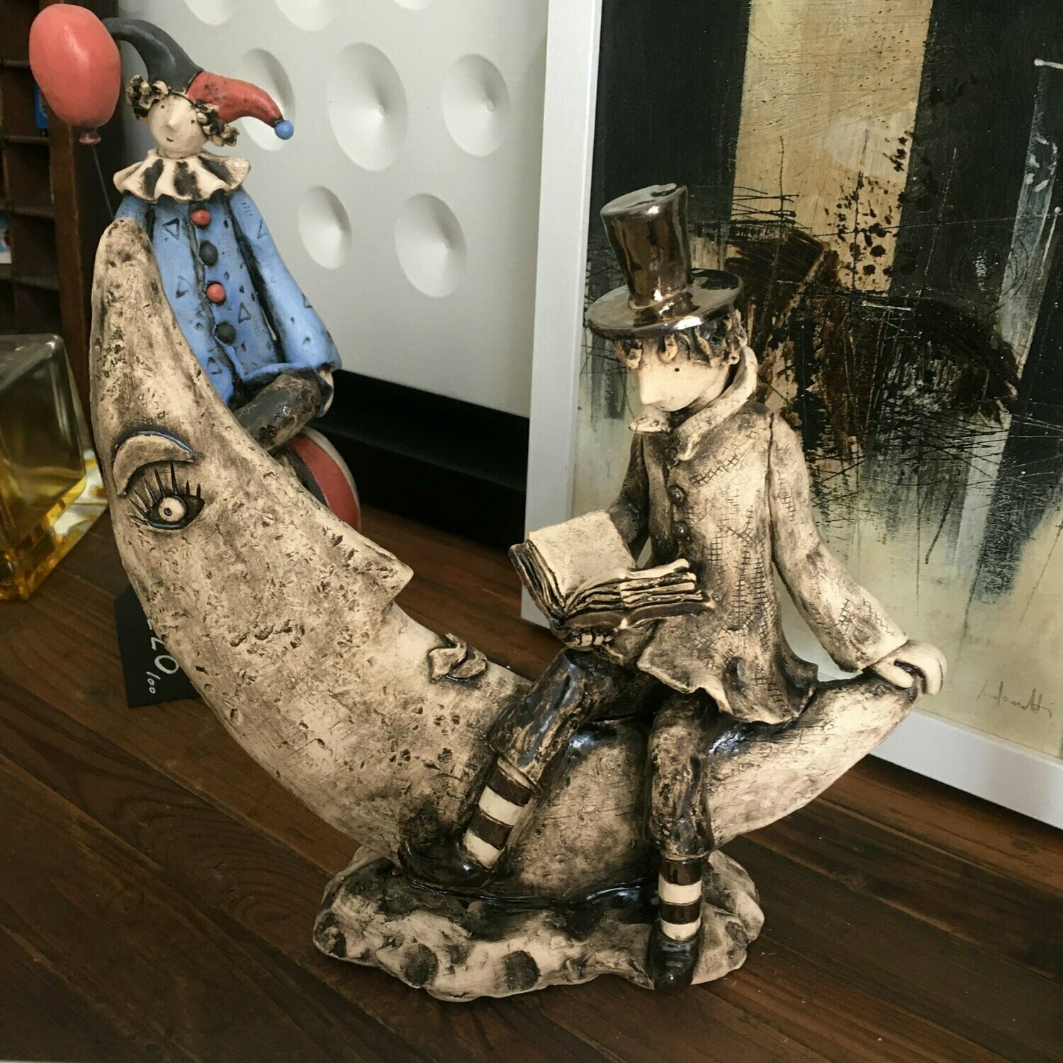 Scultura in ceramica racconti della luna