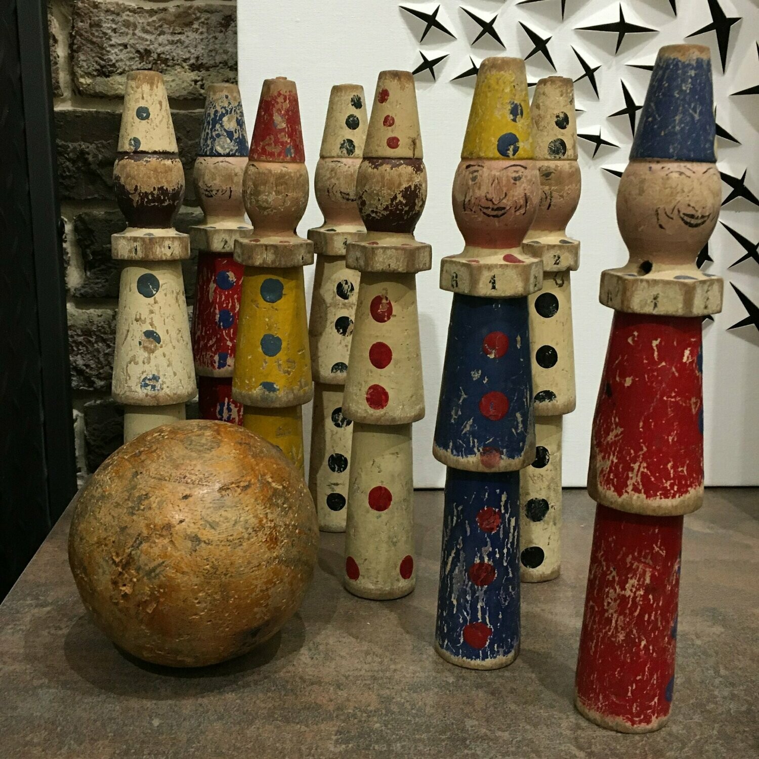 Vintage antico gioco bowling francese anni '30 - raro