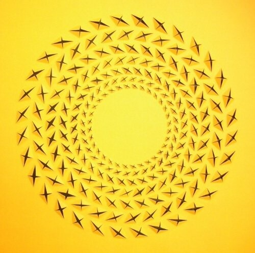 Gianluca Piaccione - Yellow Thorough - 100x100cm