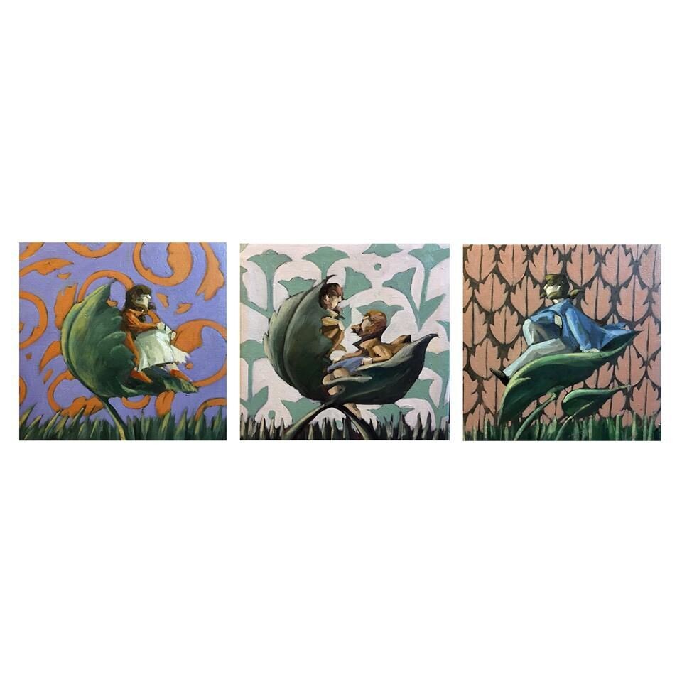Carloni Alessandra - trittico degli incontri -  n.3 30x30cm