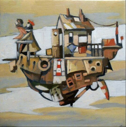 Carloni Alessandra - la nostra casa è il viaggio - 30x30cm
