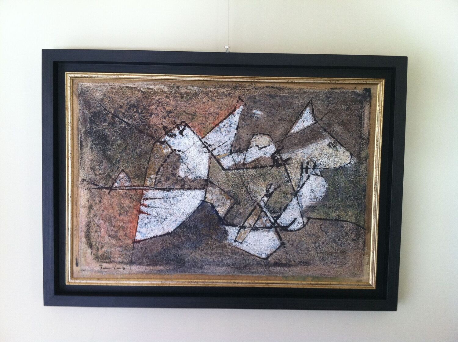 Salvatore Provino "Tracce" tecnica mista 60x40 cm