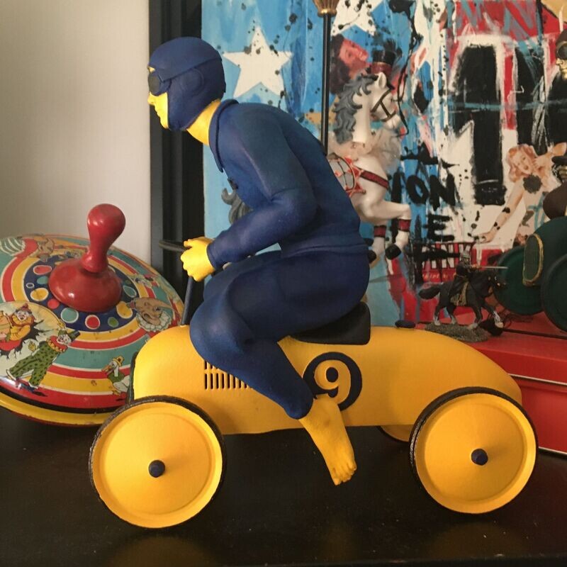 Andrea Giorgi  - scultura FAST & FURIOS gialla blu