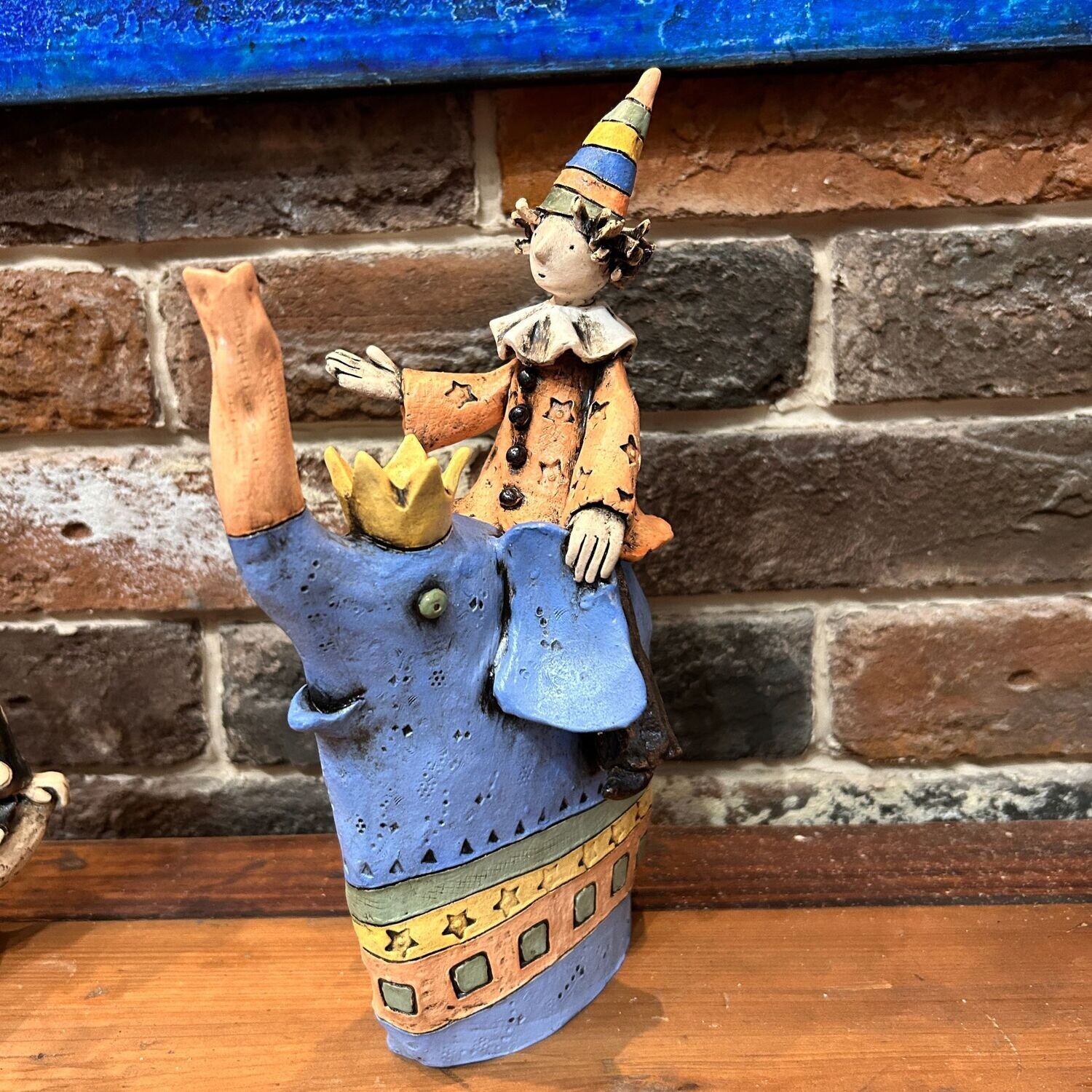Scultura in ceramica elefante re