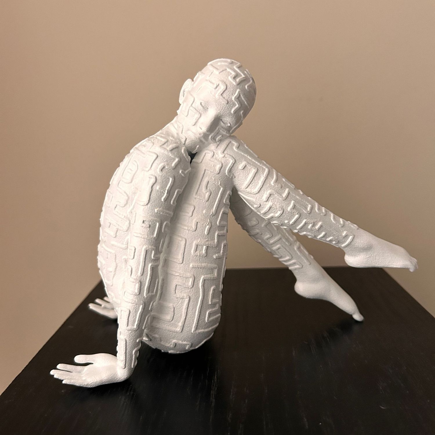 Andrea Giorgi - "Life is maze" (laser printing hand painted) bianco