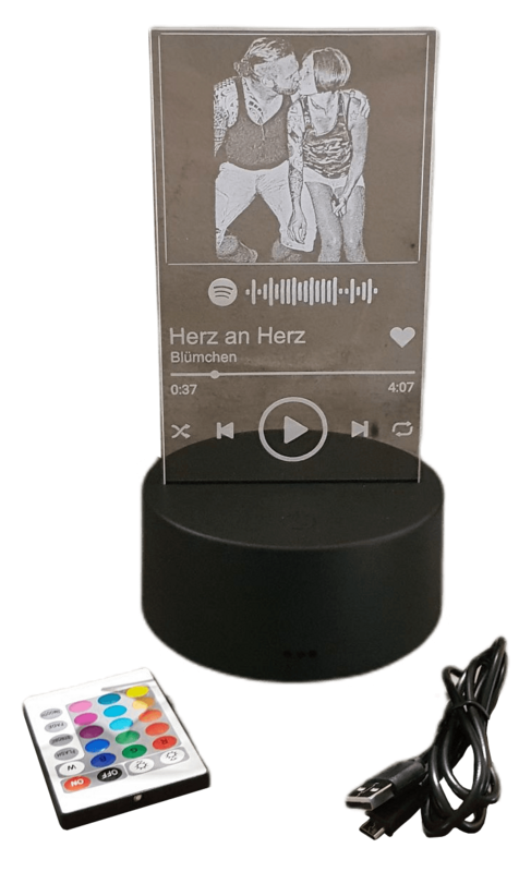 Personalisierte Spotify Acryl Lampe