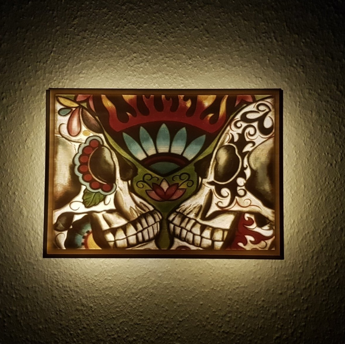 Personalisierte 3D-Lichtbild Lampe straight (komplett)