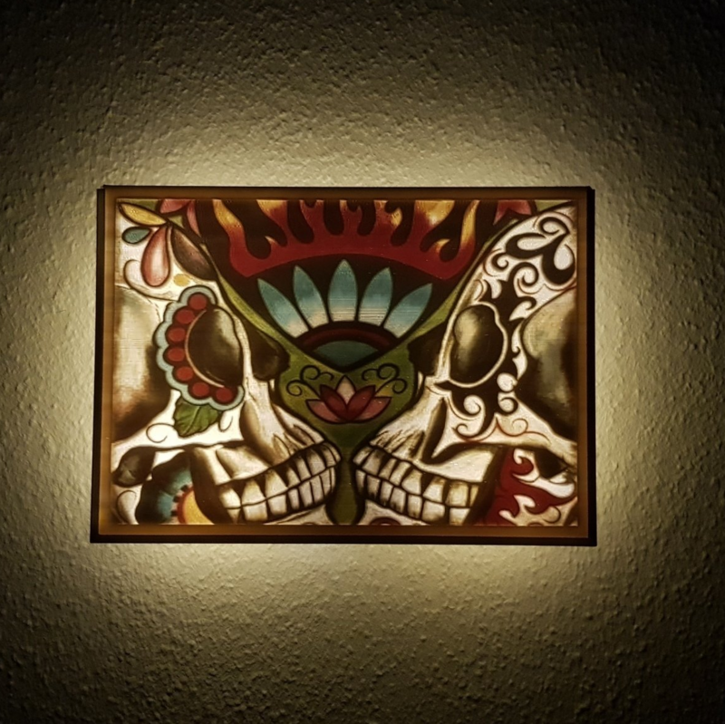Personalisierte 3D-Lichtbild Lampe straight (komplett)