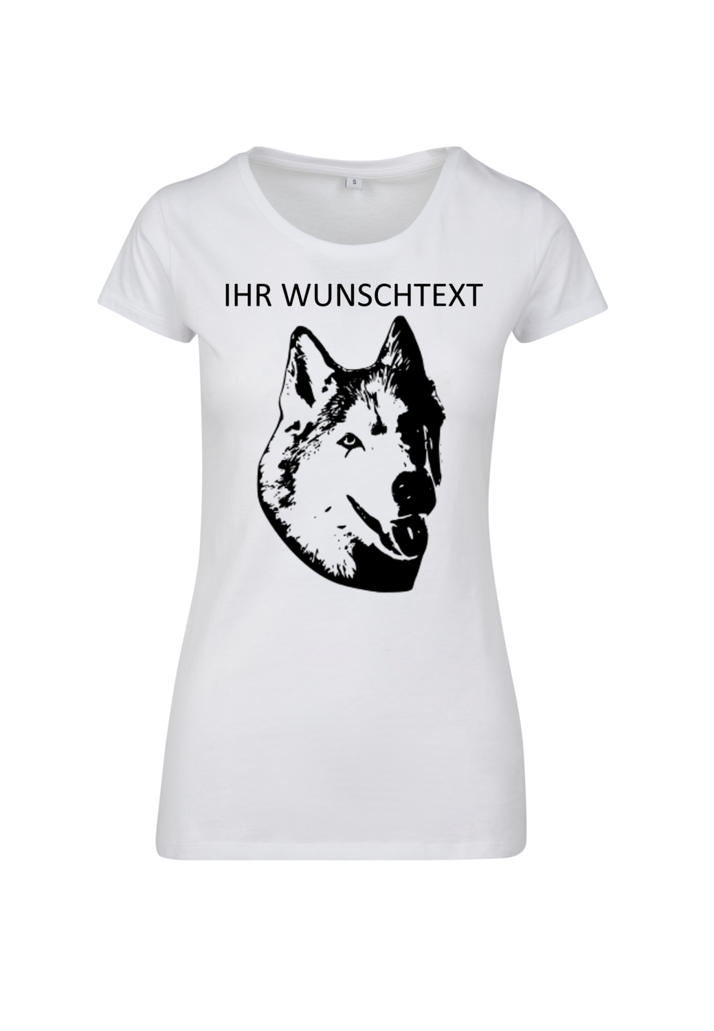 Personalisiertes T-Shirt Größe 2XL weiß/schwarz women