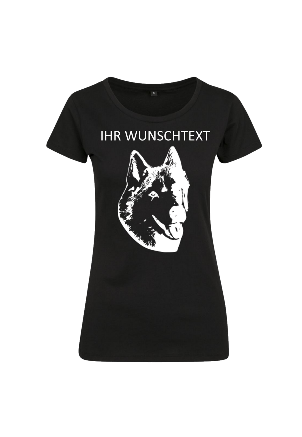 Personalisiertes T-Shirt Größe L schwarz/weiß women