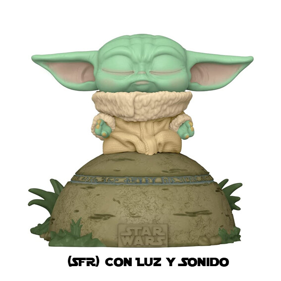 Funko Pop! Deluxe Grogu Using the Force SFX (Con luz y sonido) - Star Wars