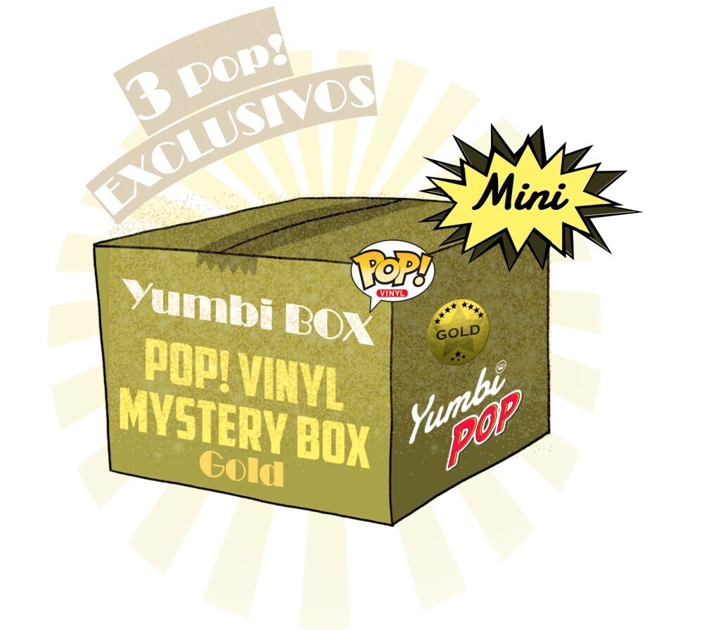Mini-Yumbi Mystery Box GOLD - Variada (3 Funko POP! EXCLUSIVOS aleatorios)