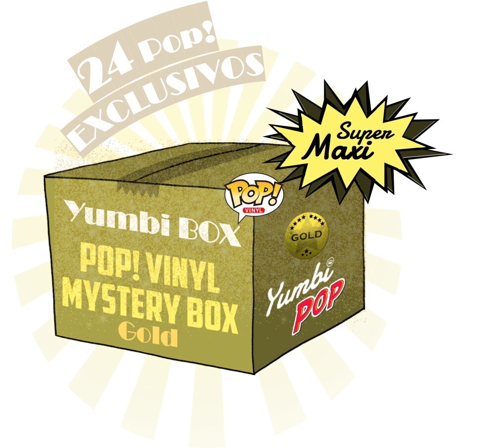 SuperMaxi-Yumbi Mystery Box GOLD - Variada (24 Funko POP! EXCLUSIVOS aleatorios)