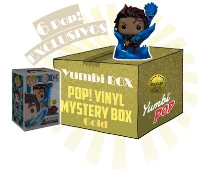 Yumbi Mystery Box GOLD - Tanjiro Kamado (Glow in the Dark) + 5 POP! EXCLUSIVOS