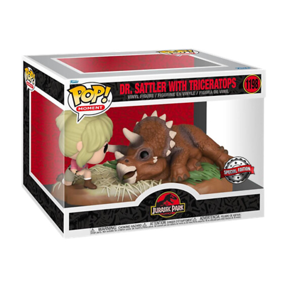 Funko Pop! Movie Moment Dr. Sattler with Triceratops 1198 (SE) - Jurassic Park