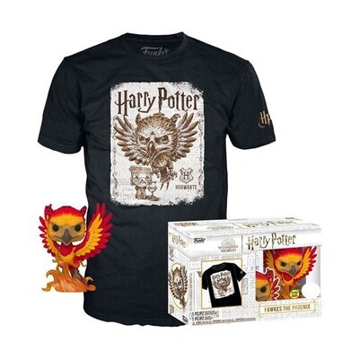 Funko Pop! &amp; Tee Fawkes (Glow in the Dark) + Camiseta exclusiva - Harry Potter