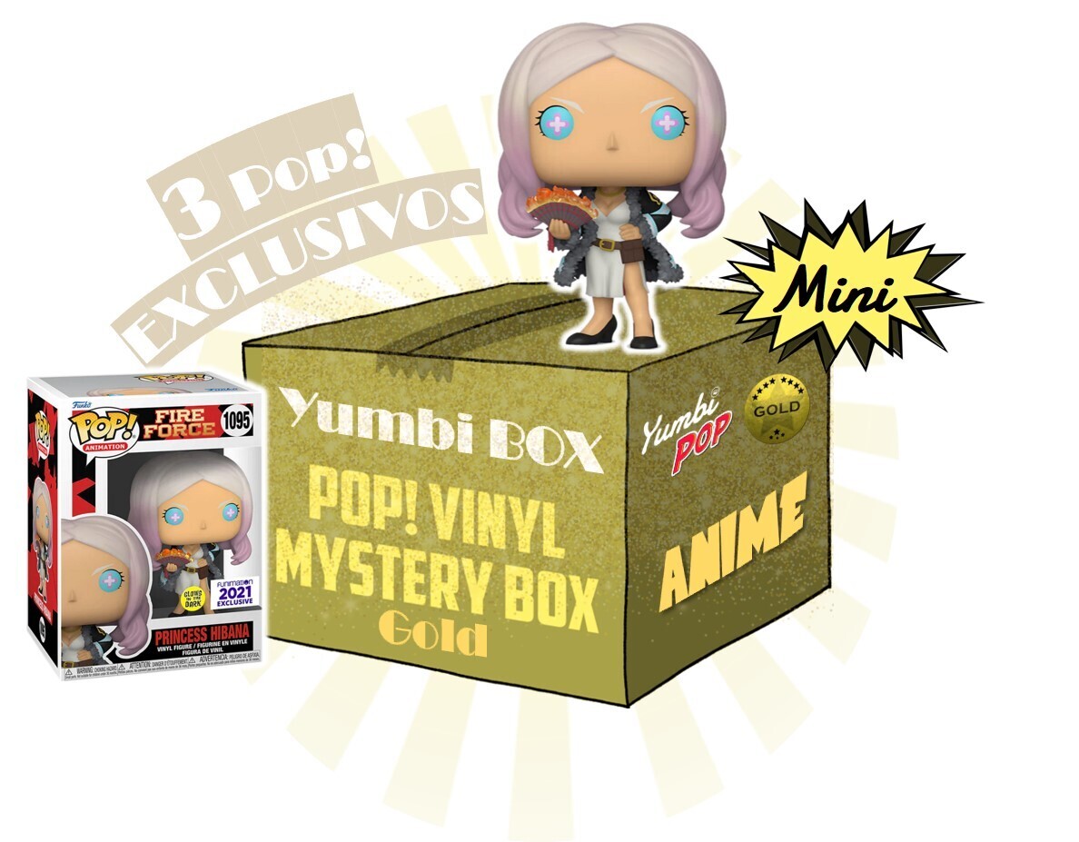 Mini-Yumbi Mystery Box GOLD - Princess Hibana (GITD) (Fumination) + 2 POP! Exclusivos de ANIME