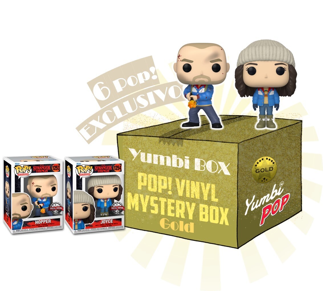 Yumbi Mystery Box GOLD - Hopper y Joyce (Special Edition) + 4 POP! EXCLUSIVOS
