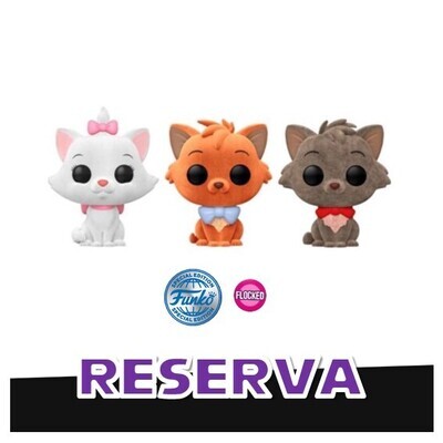 (RESERVA) Funko Pop! 3 pack Marie, Toulouse y Berlioz (Flocked) (Special Edition) - Disney