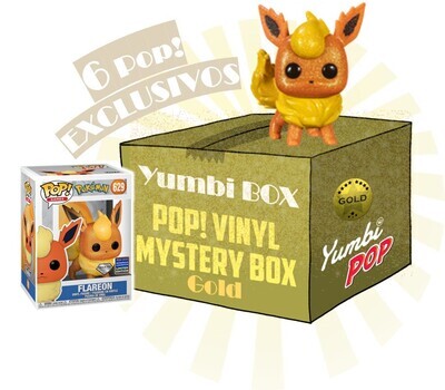 Yumbi Mystery Box GOLD - Flareon (Diamond) (2021 Wondrous Convention) + 5 POP! EXCLUSIVOS