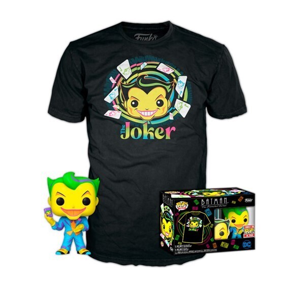 Funko Pop! &amp; Tee The Joker Black Light (Special Edition) + Camiseta exclusiva - Batman DC