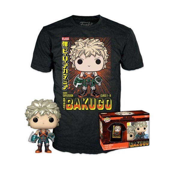 Funko Pop! &amp; Tee Katsuki Bakugo (Special Edition) + Camiseta exclusiva - My Hero Academia