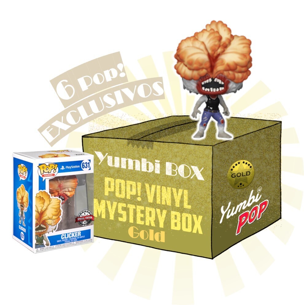 Yumbi Mystery Box GOLD - Clicker (Special Edition) + 5 POP! EXCLUSIVOS