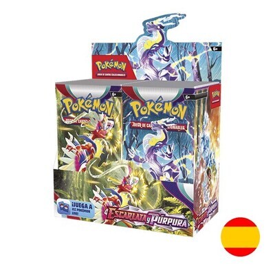 Caja de Sobres Escarlata y Púrpura (en Español) (36 sobres) - TCG Pokemon Scarlet & Violet