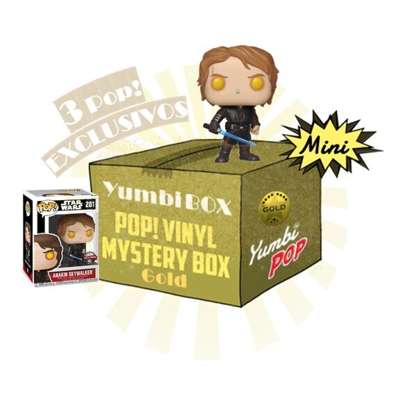 Mini-Yumbi Mystery Box GOLD - Anakin Skywalker 281 (Special Edition) + 2 POP! EXCLUSIVOS