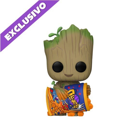 Funko Pop! Groot with Cheese Puffs (Flocked) (Special Edition) - I am Groot Marvel